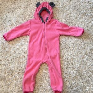 Cozy Pink Fleece Kids One Piece